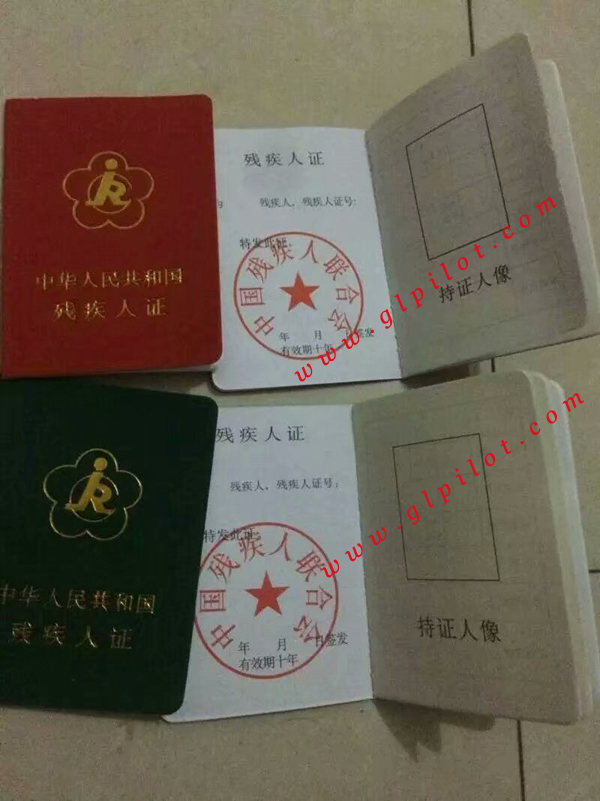 中华人民共和国残疾人证样本图片