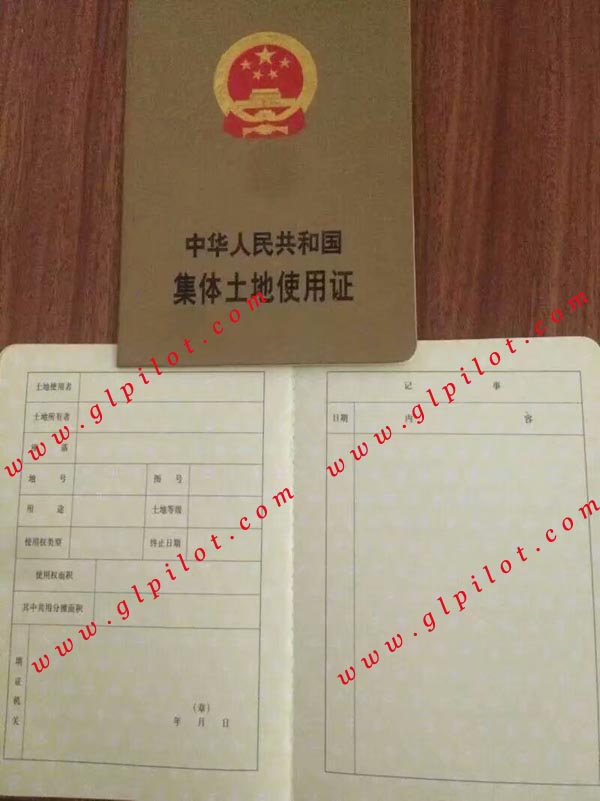 中华人民共和国集体土地使用证样本图片