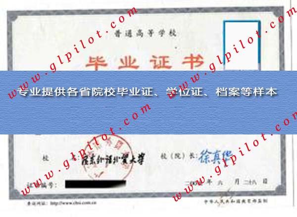 2005年广东外语外贸大学毕业证样本_模板_图片