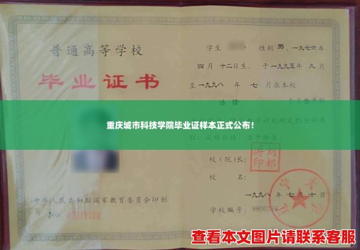 重庆城市科技学院毕业证样本正式公布！