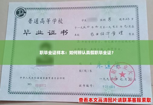 职毕业证样本：如何辨认真假职毕业证？