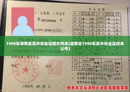 1990年湖南省高中毕业证图片样本(湖南省1990年高中毕业证样本公布)