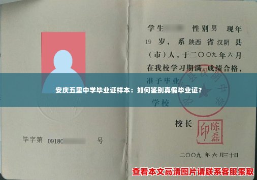 安庆五里中学毕业证样本：如何鉴别真假毕业证？