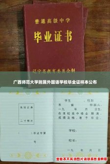 广西师范大学附属外国语学校毕业证样本公布