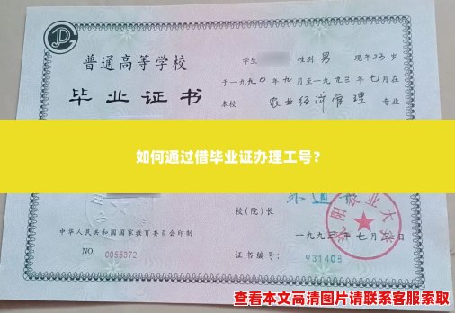 如何通过借毕业证办理工号？