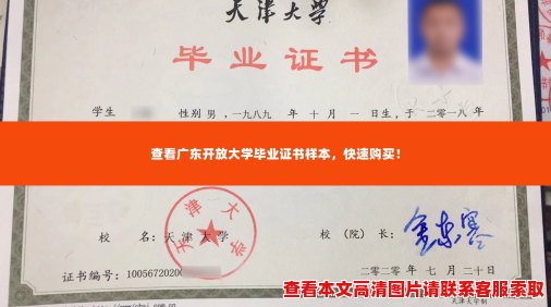 查看广东开放大学毕业证书样本，快速购买！