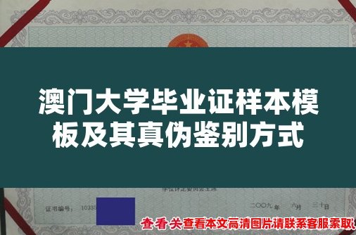 澳门大学毕业证样本模板及其真伪鉴别方式