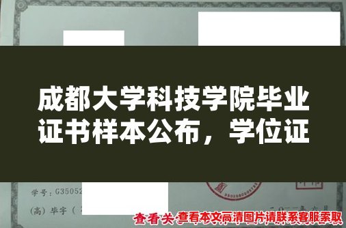 成都大学科技学院毕业证书样本公布，学位证明更加安全可靠